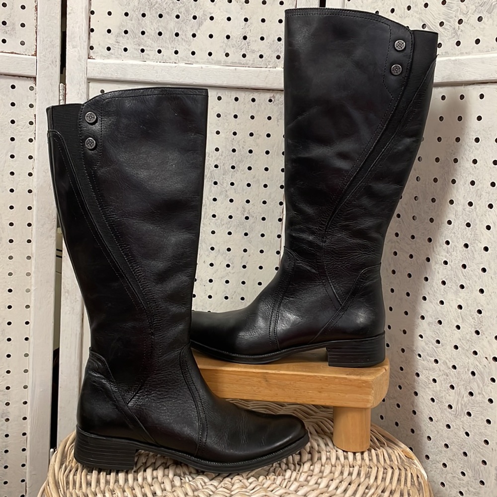 Bussola Black Tall Leather Boots